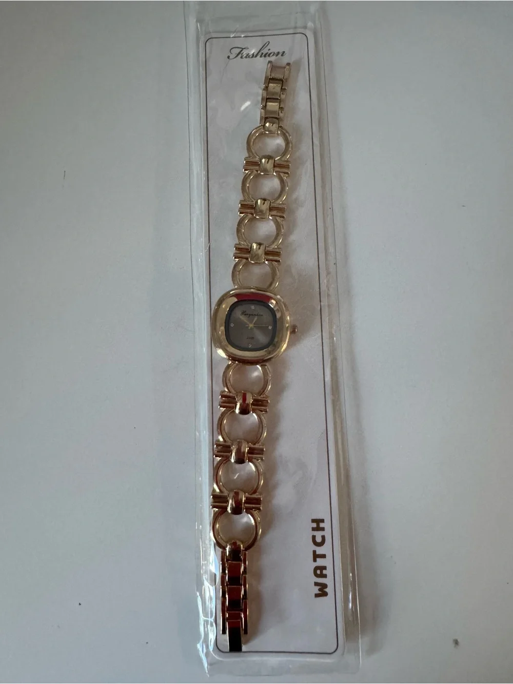 Gold-Tone Women's Bracelet Watch - Elegant Chain Link Design